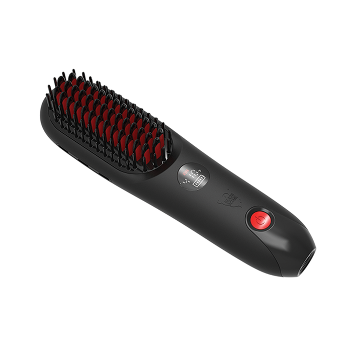 Beard Octane Cordless Beard Straightener - Portable Heated Brush For Men