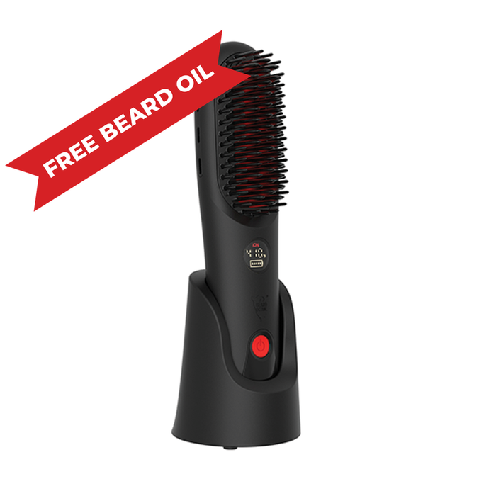 Beard Octane Cordless Beard Straightener Portable Heated Brush