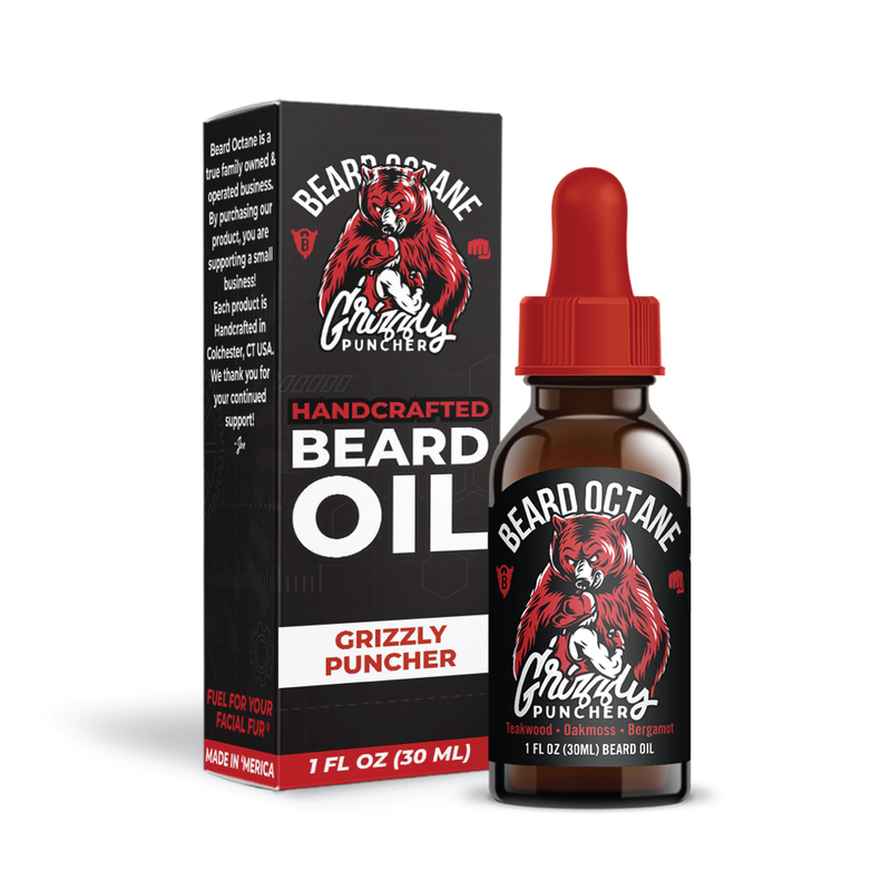 Grizzly Puncher Beard Oil - Teakwood, Oakmoss & Bergamot