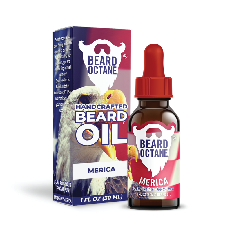 Merica Beard Oil - Cedar, Leather, Apples & Musk